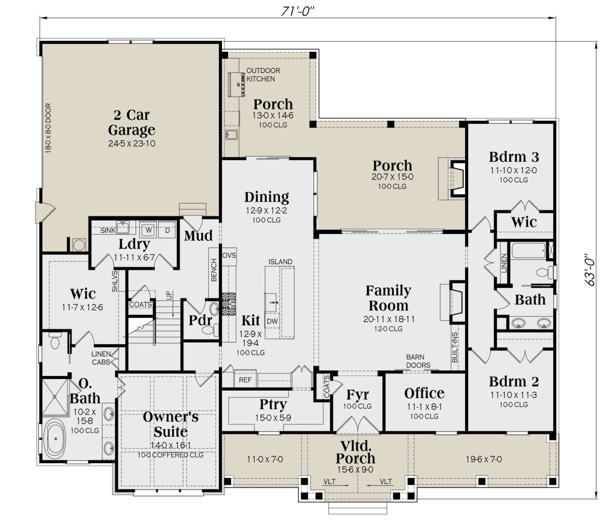 Main Floor for House Plan #009-00371