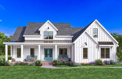 Modern Farmhouse House Plan #009-00372 Elevation Photo