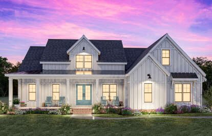 Modern Farmhouse House Plan #009-00372 Elevation Photo