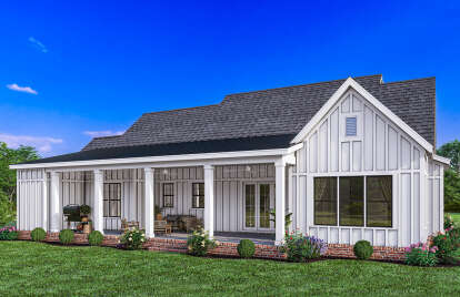 Modern Farmhouse House Plan #009-00372 Elevation Photo