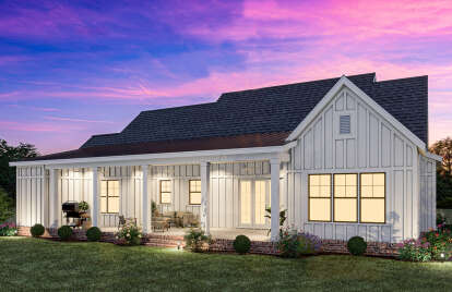 Modern Farmhouse House Plan #009-00372 Elevation Photo