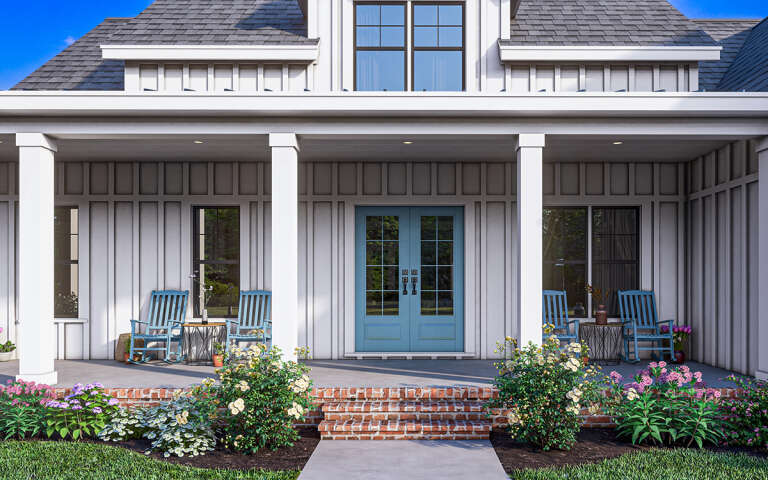 Modern Farmhouse House Plan #009-00372 Elevation Photo