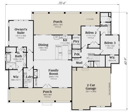 Main Floor  for House Plan #009-00372