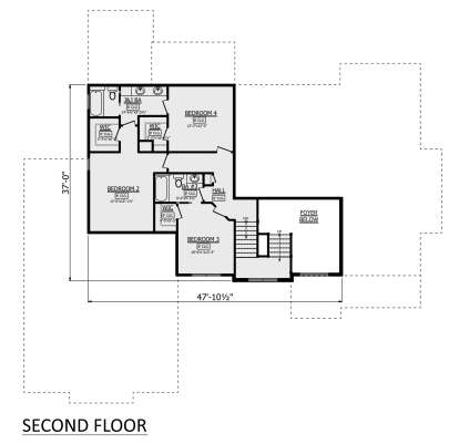 Second Floor for House Plan #1958-00027