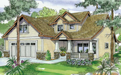 Northwest House Plan #035-00391 Elevation Photo