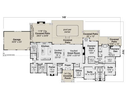 Main Floor  for House Plan #035-01067