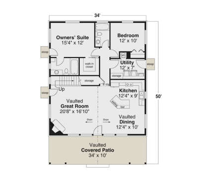 Main Floor  for House Plan #035-01068