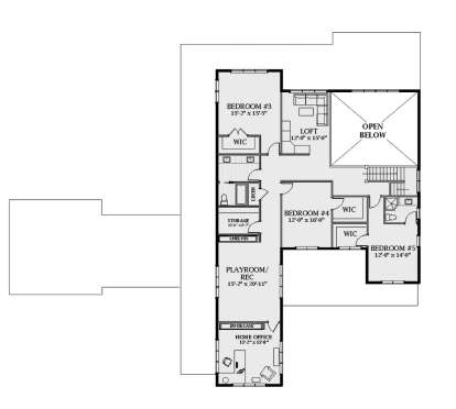 Second Floor for House Plan #6849-00154