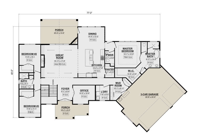 House Plan House Plan #29696 Drawing 1