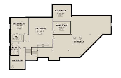 Basement for House Plan #1958-00030