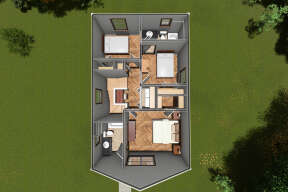 Overhead Second Floor for House Plan #4848-00389