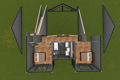 Overhead Second Floor for House Plan #4848-00391