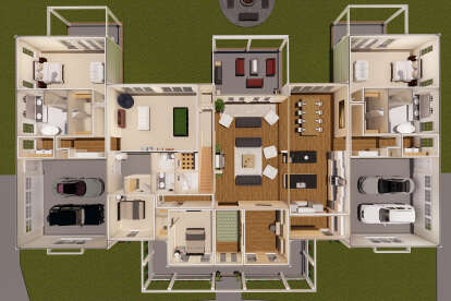 Overhead First Floor for House Plan #4848-00393
