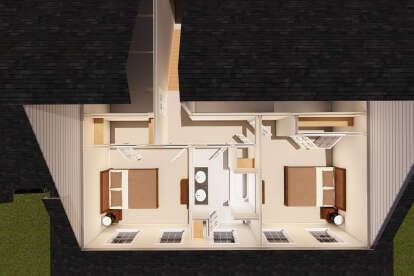 Overhead Second Floor for House Plan #4848-00393