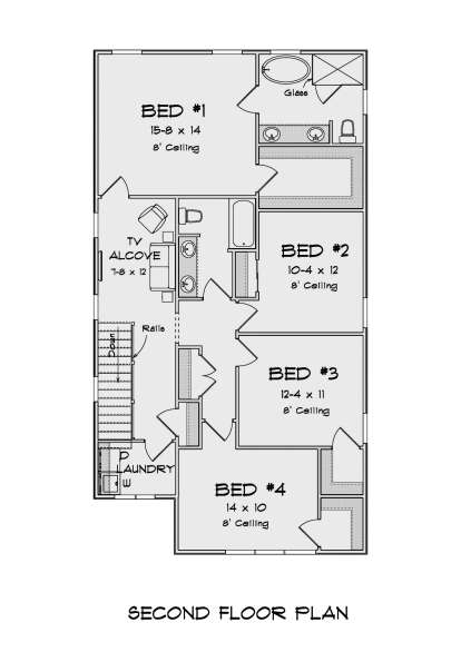 Second Floor for House Plan #4848-00394