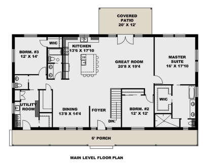 Main Floor  for House Plan #039-00743
