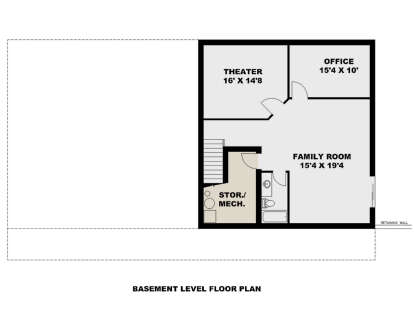 Basement for House Plan #039-00743