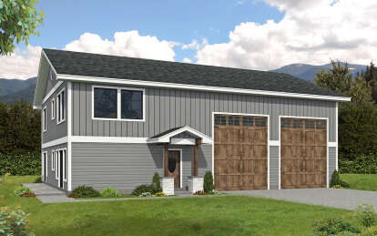 Barn House Plan #039-00750 Elevation Photo