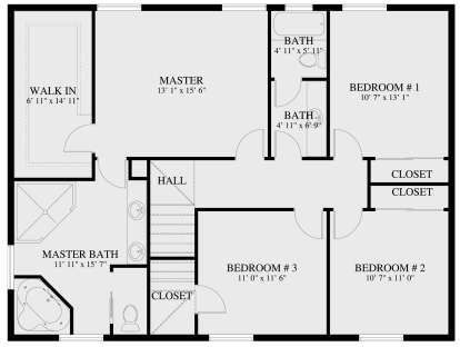 Second Floor for House Plan #2802-00242