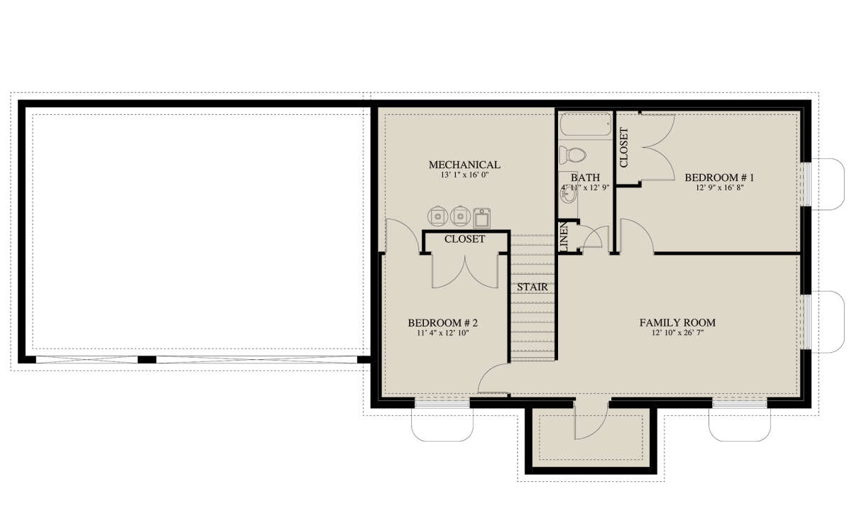 Basement for House Plan #2802-00242