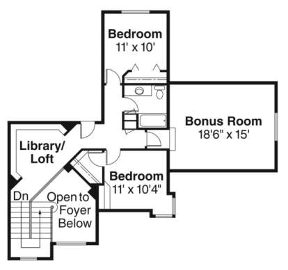 Floorplan 2 for House Plan #035-00394