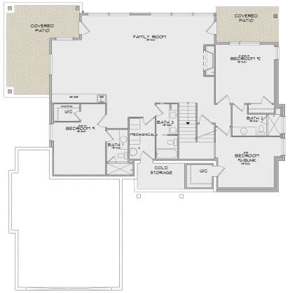 Basement for House Plan #8768-00136