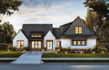 Modern Farmhouse House Plan #4534-00106 Elevation Photo