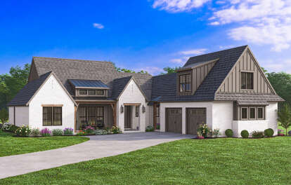 Modern Farmhouse House Plan #4534-00106 Elevation Photo