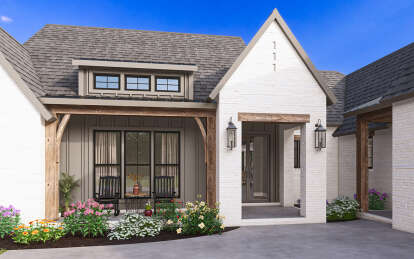 Modern Farmhouse House Plan #4534-00106 Elevation Photo