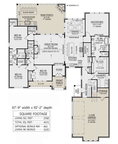 Main Floor for House Plan #4534-00106