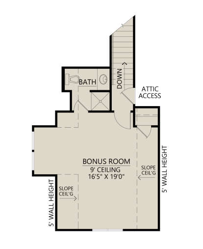 Bonus Room for House Plan #4534-00106