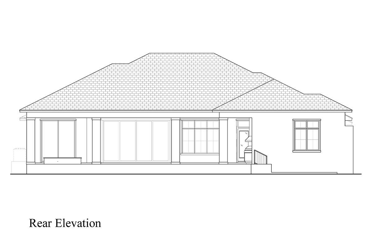 Coastal House Plan #207-00115 Elevation Photo