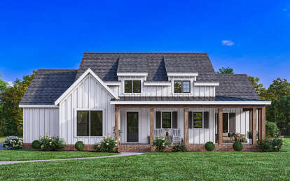 Modern Farmhouse House Plan #009-00373 Elevation Photo