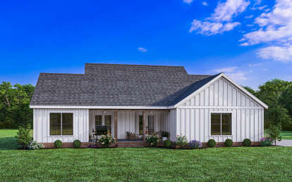 Modern Farmhouse House Plan #009-00373 Elevation Photo