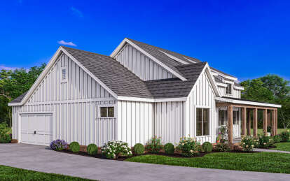 Modern Farmhouse House Plan #009-00373 Elevation Photo