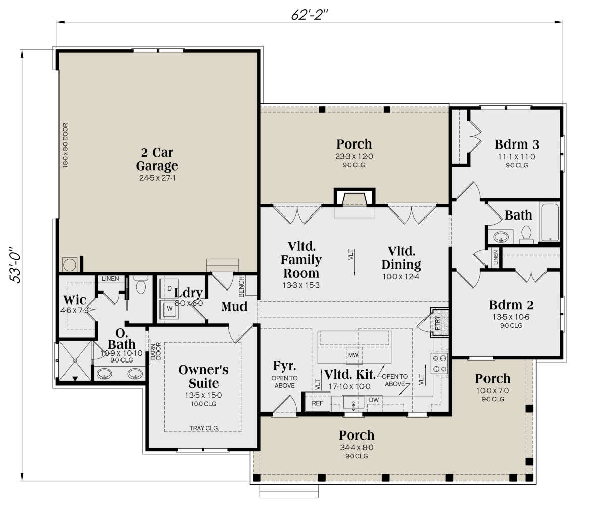 Main Floor  for House Plan #009-00373