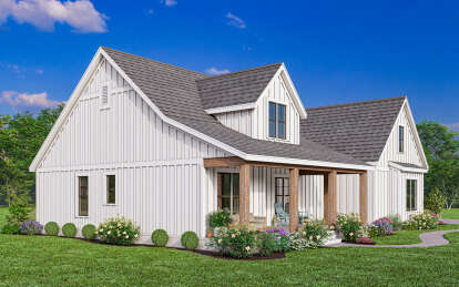 Modern Farmhouse House Plan #009-00374 Elevation Photo