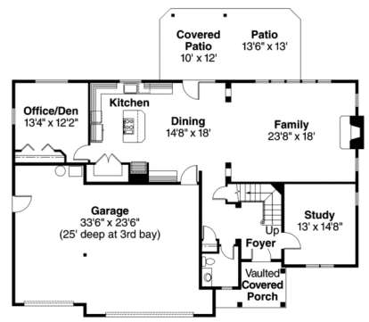 Floorplan 1 for House Plan #035-00395