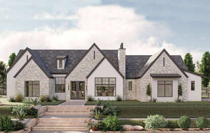 Modern Transitional House Plan #963-00826 Elevation Photo