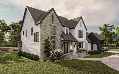 Modern Transitional House Plan #963-00828 Elevation Photo