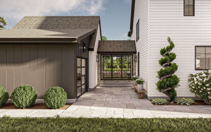 Modern Transitional House Plan #963-00828 Elevation Photo