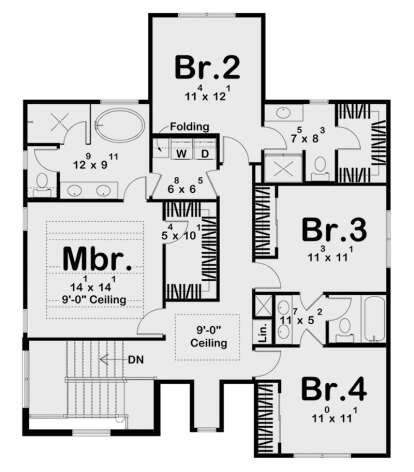 Second Floor for House Plan #963-00828