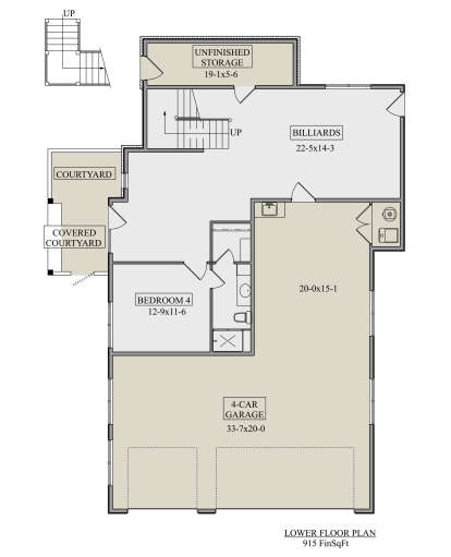 Basement for House Plan #5631-00230