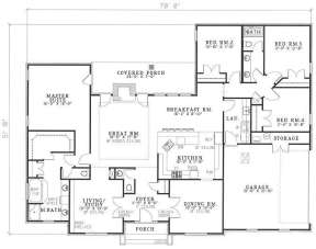 Floorplan 1 for House Plan #110-00066