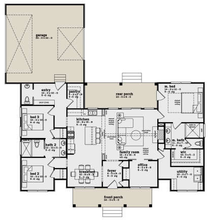 Main Floor  for House Plan #7174-00016
