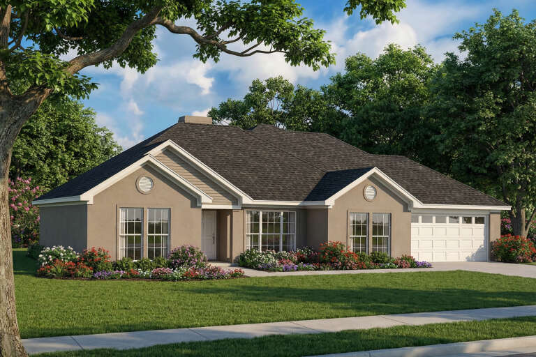 House Plan House Plan #2975 Angled Front Elevation