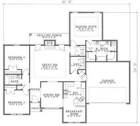Floorplan 1 for House Plan #110-00067