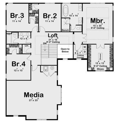 Second Floor for House Plan #963-00831