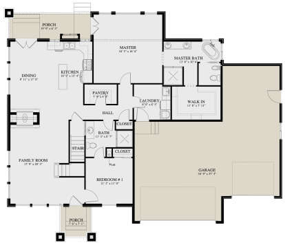 Main Floor  for House Plan #2802-00244