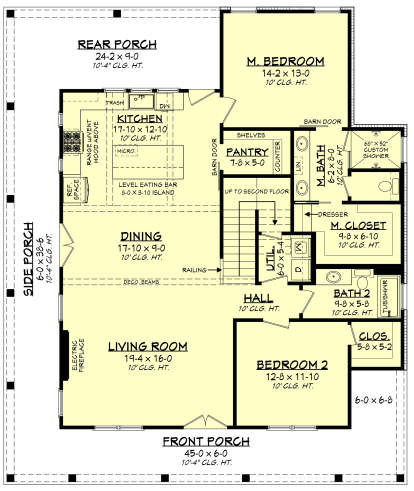 Main Floor  for House Plan #041-00340